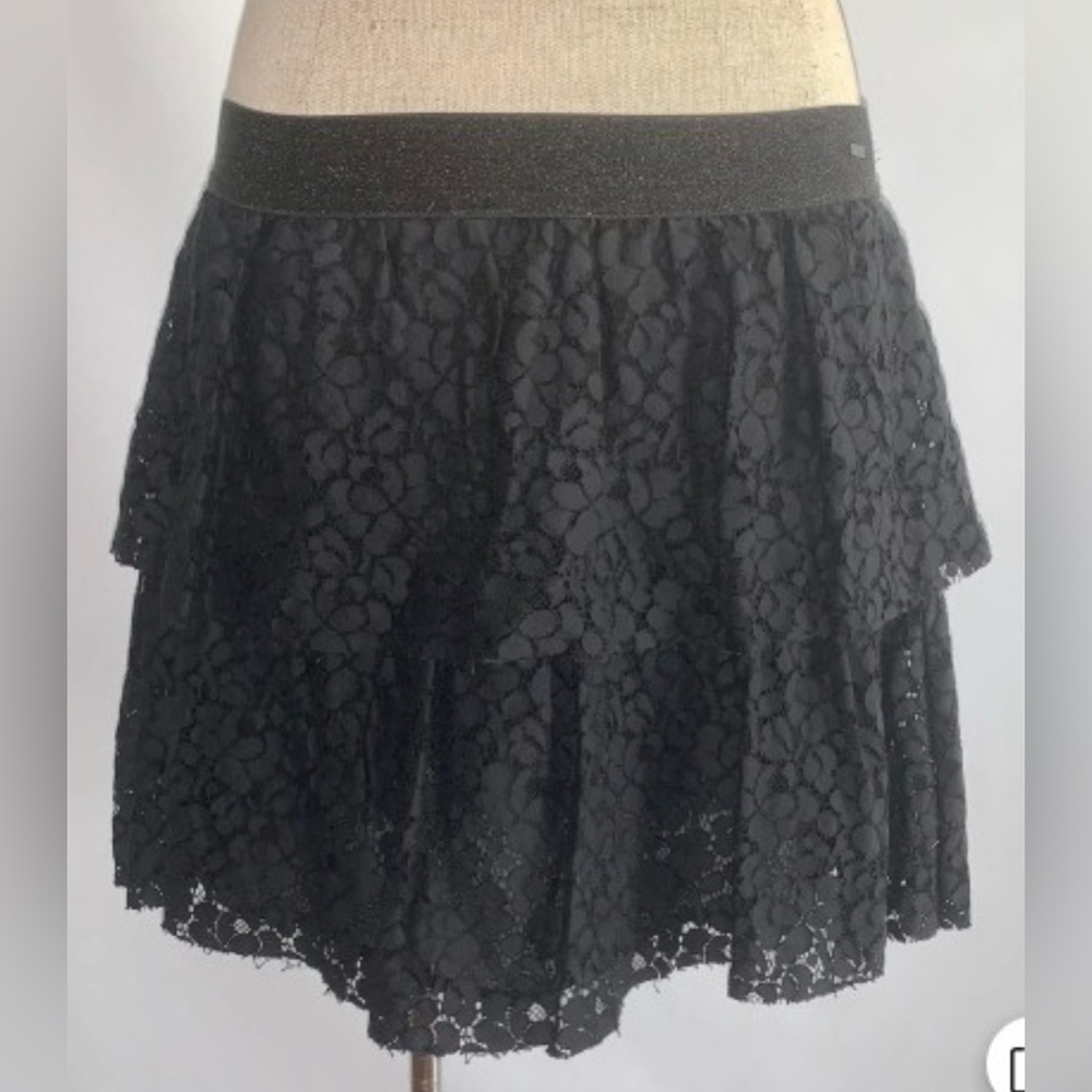 IKKS: Black Lace Skirt